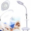 NeVka Lampe de beauté LED, Lampe de beauté de Tatouage loupe 16X, avec Plateau et Port USB, pour Les Soins de la Peau Salons 