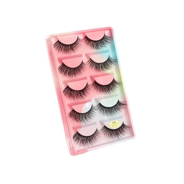 UAMOU Faux-Cils en vison 3D pelucheux, 10/50/100 boîtes, maquillage naturel, Long Volume, en vrac, personnalisés Cheerfully 