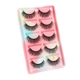 UAMOU Faux-Cils en vison 3D pelucheux, 10/50/100 boîtes, maquillage naturel, Long Volume, en vrac, personnalisés Cheerfully 