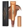 Contouring Stick Contouring Creme, Bronzer Liquid Face Contour Pen, Highlighter Stick with Cushion Applicator, Silky Smooth L