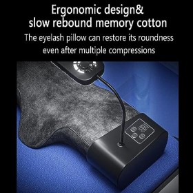 KardoL Coussin Extension Cils avec Lampe, Coussin Cils Extension avec Taie doreiller en Slow Rebond Memory Cotton De Forme E