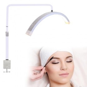 Lash Extension Half Moon Light, lampe de table avec clip de 25 pouces beauté soins de la peau tatouage de cils sourcils esthé