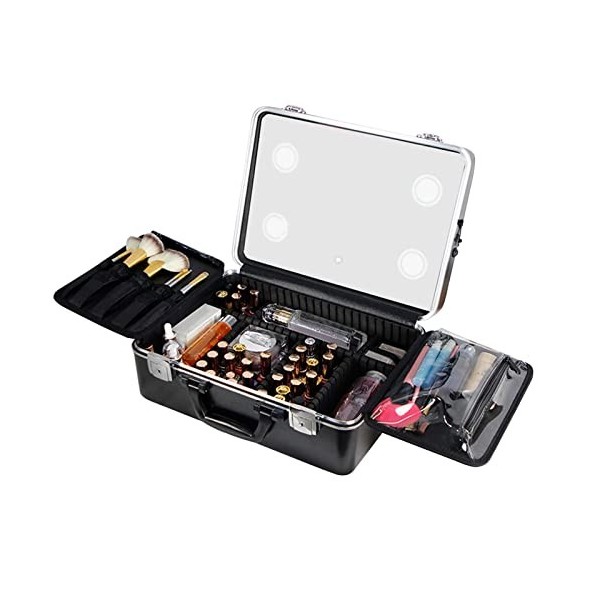 Coffret Maquillage, Vanity Case Rigide, Beauty Case, Boîte De Rangement Maquillage,Trousse De Maquillage De Voyage, Trousse D