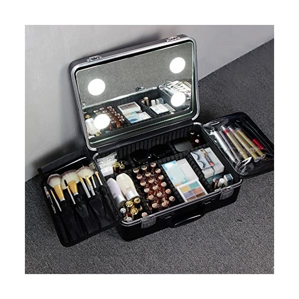 Coffret Maquillage, Vanity Case Rigide, Beauty Case, Boîte De Rangement Maquillage,Trousse De Maquillage De Voyage, Trousse D