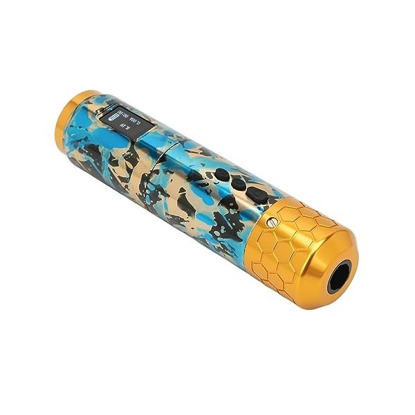 Stylo de Tatouage Rotatif sans Fil, Double Batterie en Alliage Daluminium 1900 MAh, Machine à Tatouer à Moteur sans Noyau, S