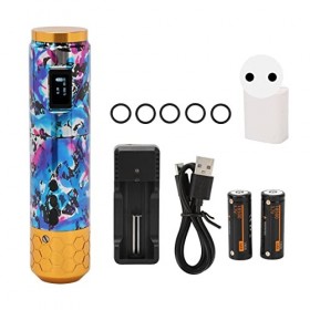 Stylo de Tatouage Rotatif sans Fil, Stylo de Machine à Tatouer Rotatif, Double Batterie 1900 MAh, Stylo de Machine à Tatouer 