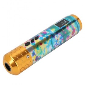 Stylo de Machine à Tatouer Rotatif, Stylo de Tatouage Rotatif sans Fil, écran OLED à Double Batterie 10 000 Tr/min, Machine à