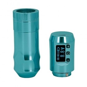 Ensemble de stylos de tatouage à écran OLED rechargeable 1800 mAh 2 en 1 de 2,4 mm à 4,2 mm avec adaptateur pour salon vert 