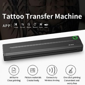 Machine DImprimante de Tatouage sans Fil, Imprimante de Tatouage Rechargeable, Imprimante de Pochoir de Tatouage Thermique, 