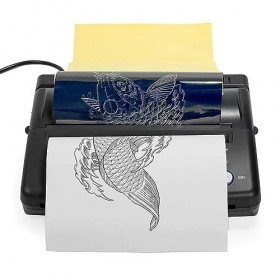 Machine de copie de tatouage pour des tatoueurs, mini machine noire de transfert thermique pour des matériaux temporaires et 