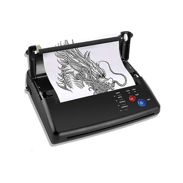 HYQFSAD Machine pour tatouage, mini imprimante portable A4 pour tatouages temporaires et permanents, matériel professionnel p