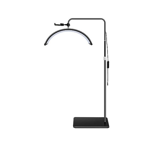 SUNMME Lampadaire LED Demi-Lune pour Les Extensions De Cils, 3200k-5600k avec Trois Températures Variables, Adapté Aux Soins 