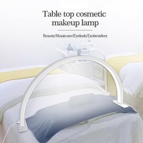 Lampe de beauté Demi-Lune LED 30 W avec Température de Couleur Réglable, Lampe à Ongles Lune Portable en Alliage Daluminium 