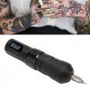 Kit de Stylo de Tatouage Fil, Moteur Puissant Fil pour Machine à Tatouer, écran OLED Noir Mat, Poignée Ergonomique, Batterie 