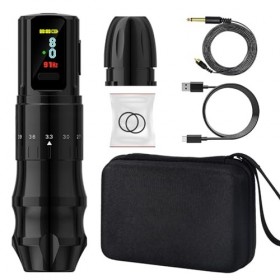 Kit de Stylo de Tatouage sans Fil, Aiguille à Cartouche 2400 MAh, Course de 2,4 à 4,2 Mm, Charge Rapide, écran OLED, Stylo de
