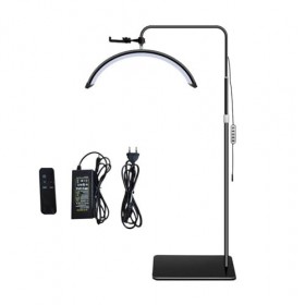 Ywanwj Lumière de Sol LED Cils 24in 36w,Remote Control and Wired Température de Couleur, luminosité, Lumière LED de beauté Ré