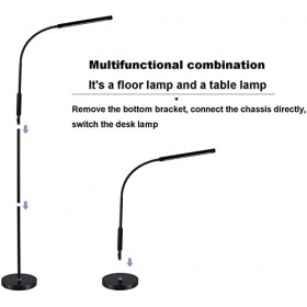 CHEWO Lampadaire LED 10W, lumière de cils col de cygne, lumière de cils dimmable 3000-6500K, 5 couleurs et 5 luminosités, kit