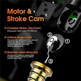 INGKE Machine à Stylo de Tatouage sans Fil 5-12v Course de 4,0&nbsp;mm Moteur sans Noyau Stylo de Batterie de Tatouage à Charge sa