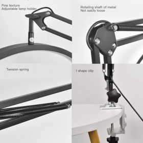 Lampe de beauté LED, Lampe de beauté Noire Demi-lune en Forme de U, 110-240V, Télécommande Pliable Réglable pour la Maison P