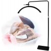 Lash Light pour Extensions de Cils, Lampadaire LED pour Maquillage Tatouage Cils, Lampe Anneau Demi-Lune, Éclairage pour Beau