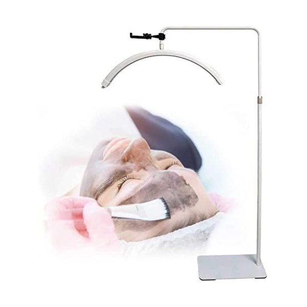 Lash Light pour Extensions de Cils, Lampadaire LED pour Maquillage Tatouage Cils, Lampe Anneau Demi-Lune, Éclairage pour Beau