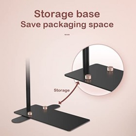 Lampadaire LED pour Cils, 308 Puces Lumineuses, Tige Rétractable, Lumière sur Pied, Base Stable et Détachable pour Salons de 