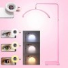 CHEWO Nouvelle Mise à Niveau Lash Light pour Extensions de Cils, Lampe de Lune LED avec Support de téléphone et Objectif Macr