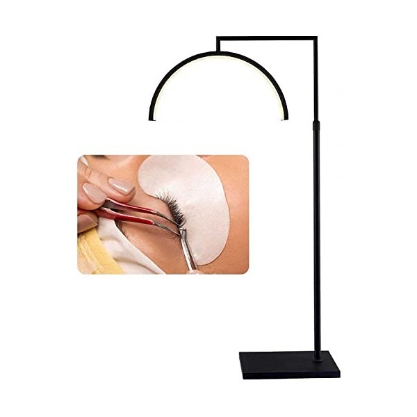 CHEWO Lumière de Cils Demi-Lune à LED, Lampes de Soin de la Peau, lumière de Sol pour Anneau Facial, lumière de Cils en Forme