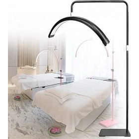 CHEWO Lampe de tatouage au sol pour extension de cils, lampe à cils demi-lune en forme de U, 30 W à intensité variable 3000 K