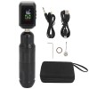 Kit de Machine à Tatouer Rotative, Kit de Stylo de Tatouage, Aiguilles à Cartouche 10 000 Tr/min 2200 MAh, Kit Dalimentation