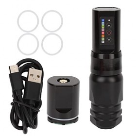Kit de Stylo de Tatouage, Stylo de Tatouage sans Fil Portable R C A Stylo de Tatouage Stylo de Tatouage Rechargeable avec Têt