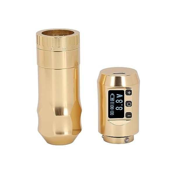 Machine à Tatouer Rotative sans Fil 2 en 1, Moteur sans Noyau, Stylo à Coups de 1800 MAh avec Adaptateur RCA, Longueur 7 Coup