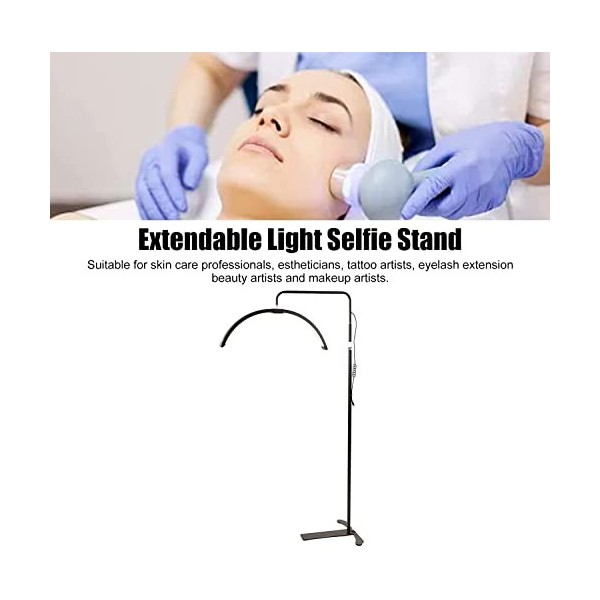 CHEWO Lampadaire LED 26 Pouces 36W, Selfie Stand Dimmable Lights avec 10 Niveaux de luminosité, éclairage dangle Extensible 