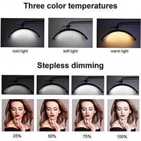 CHEWO Lampe à Cils Demi-Lune pour Extensions de Cils, lampadaire LED pour esthéticiennes, Lampe dextension de Cils Tattoo Li