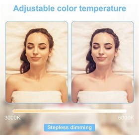 CHEWO Lampe de Sol à LED pour Extensions de Cils, Lampe desthéticienne, Lampe de Tatouage, 3000K-6000K, Lampe de Sol à LED à