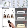 Lampadaire Led Cils, 40W Lampe Cils Led pour Extensions de Cils, 3 Modes de Couleur avec Télécommande et Support de Téléphone