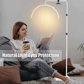 CHEWO Lampe de maquillage, lumière de cils demi-lune à LED, lampe de tatouage pour lampe à cils, 3000-6000k 45w rotation à 36