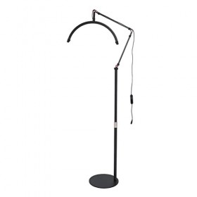 Lampe de remplissage demi-lune, 20W 3000‑6000k luminosité réglableLED lampe vidéo 360 ° rotation base beauté lampadaire avec 