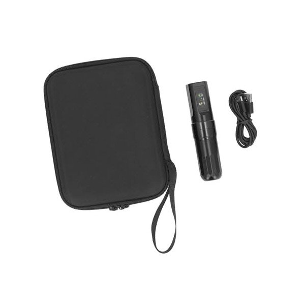 Stylo à CartoucheFil avec Grand écran Couleur, Stylo Dalimentation Réglable pour Tatouage avec Sac de Rangement, Batterie 20