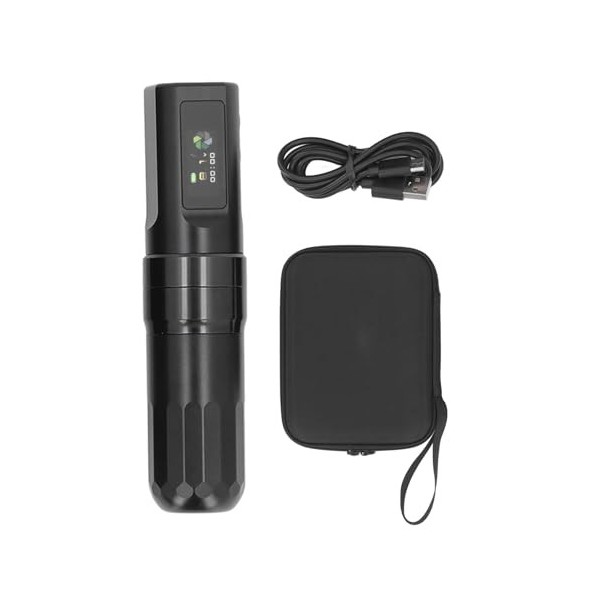 Stylo Machine à Tatouer, Stylo à CartoucheFil 10 000 Tr/min, Grand écran Couleur 2000 MAh, Prise Confortable, Stylo Daliment