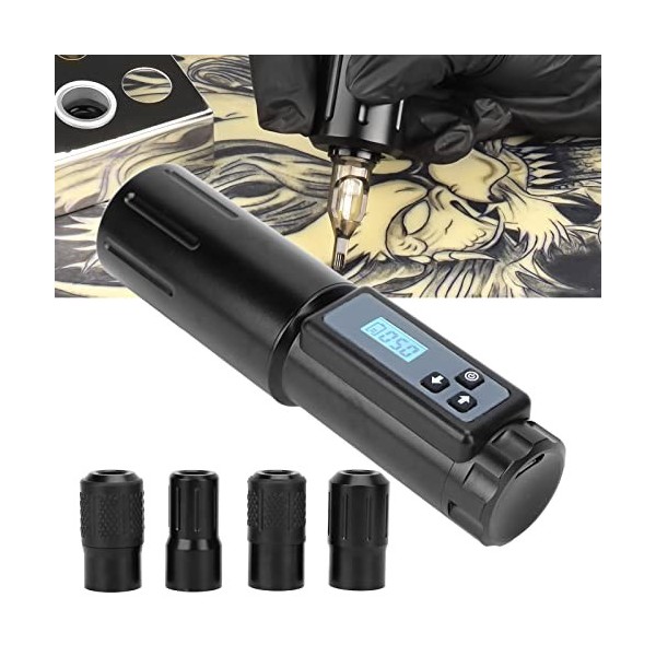 Machine à Stylo De Tatouage Sans Fil, Machine à Stylo Avec Alimentation Sans Fil Pour Tatouage LCD Numérique Pour Tatoueur Pr