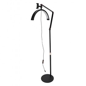 PoNPeD LED Flat Light, 16in 20W LED Beauty Ground Light LED Beauty Ground Light LED Crescent Beauty Ground Light 3000k à 6000