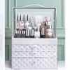 Boîte cosmétique étanche Maquillage transparentmultifonctionnel Voyage cosmétique Organisateur tiroir Maison boîtes de Rangem