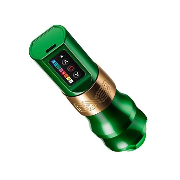 Machine à tatouer sans fil, pistolet à tatouer rotatif sans fil avec batterie 2 × 1200 mAh, machine à tatouer à écran LCD num