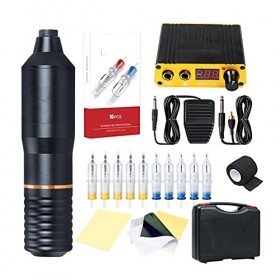 EODUDOS Machine à Tatouage Tatouage Rotary Stylo Tattoo Kit Machine Mini Power Set Tattoo Studio Fournitures Kit de mitraille