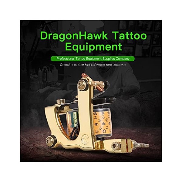 EODUDOS Machine à Tatouage Kit de Tatouage Complet Set Tattoo Machine Alimentation 2 Guns Immortal Couleur Encres Fournitures