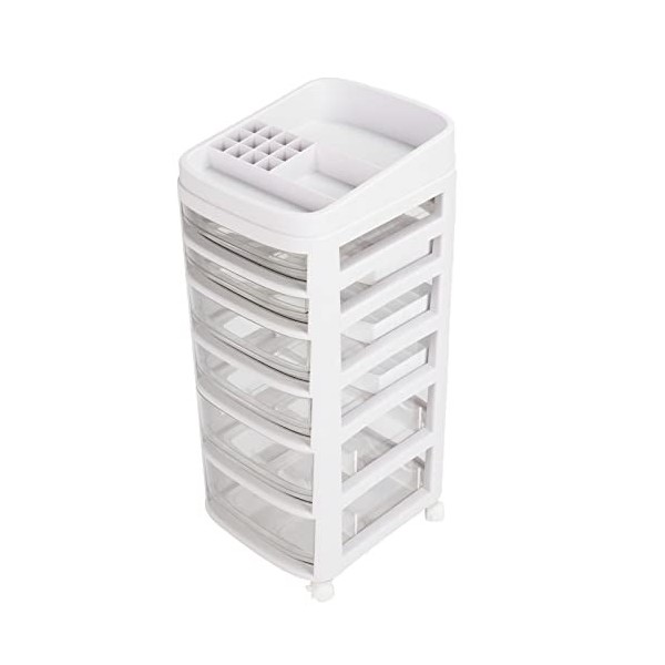 Boîte De Rangement Pour Nail Art, Support De Rangement Multicouche Pour Vernis à Ongles, Bijoux Et Cosmétiques Avec 6 Tiroirs