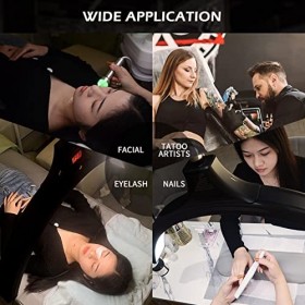 Lampe à Cils pour Extension de Cils, 24 Pouces LED Crescent Downlight, Lampe à Cils pour la beauté Soins de la Peau Cils Sour