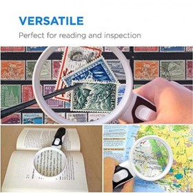 5X Square Magnifying Glass LED Lamp with Rolling Floor Stand Adjustable Swivel Arm Beauty Magnifier Lamp for Tattoo Folding S