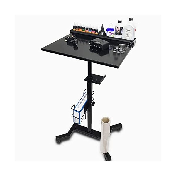 ZHIRCEKE Table De Travail Ajustable Pour Tatouages, Support De Station De Travail Mobile De Tatouage Détachable Table De Bure